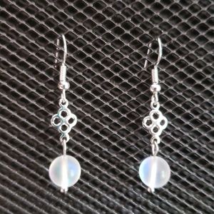 3/$20 | Silver mermaid glass/mystic aura earrings
